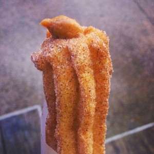 Pumpkin cream-filled churro